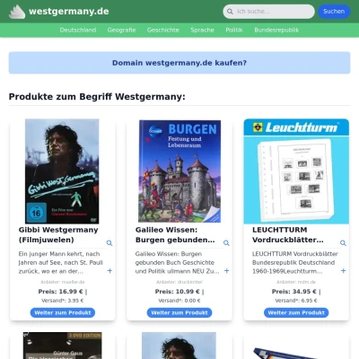 Screenshot westgermany.de