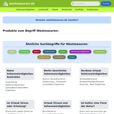 Screenshot westmasuren.de