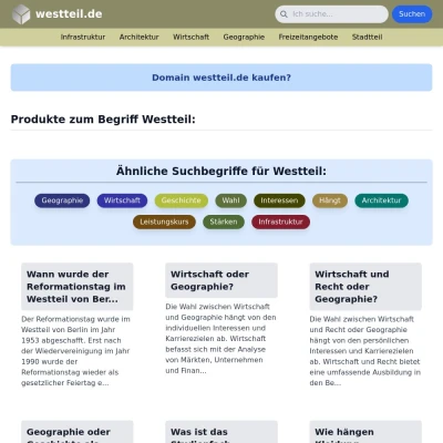 Screenshot westteil.de