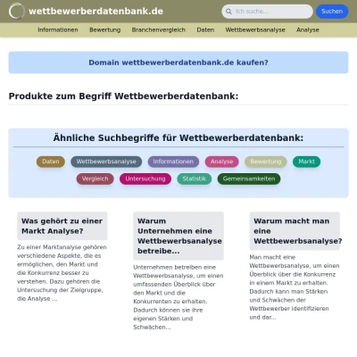 Screenshot wettbewerberdatenbank.de