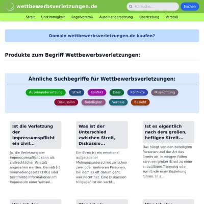 Screenshot wettbewerbsverletzungen.de