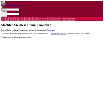 Screenshot wetterfeste-kleidung.de