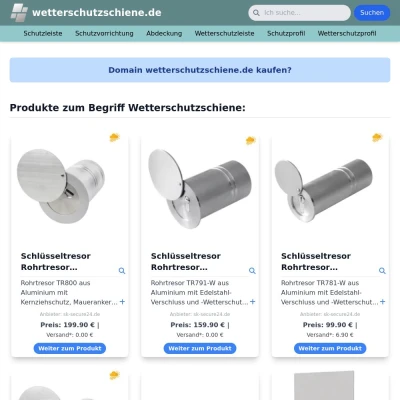 Screenshot wetterschutzschiene.de