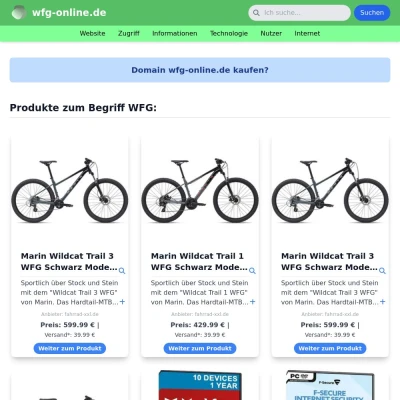 Screenshot wfg-online.de