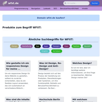 Screenshot wfxt.de