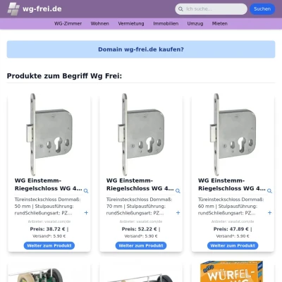 Screenshot wg-frei.de
