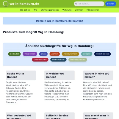 Screenshot wg-in-hamburg.de