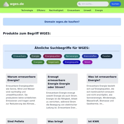 Screenshot wges.de