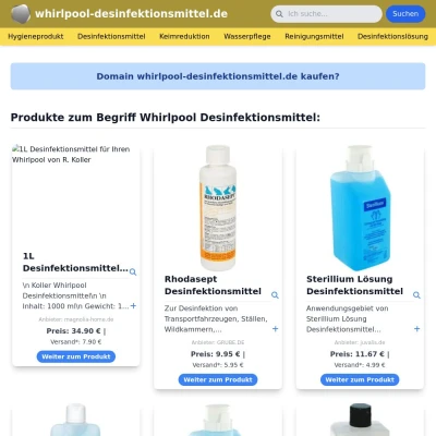 Screenshot whirlpool-desinfektionsmittel.de