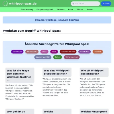 Screenshot whirlpool-spas.de