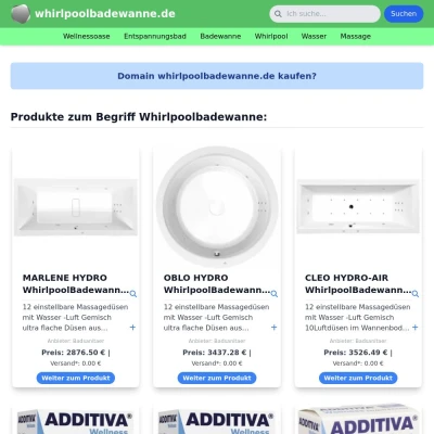 Screenshot whirlpoolbadewanne.de