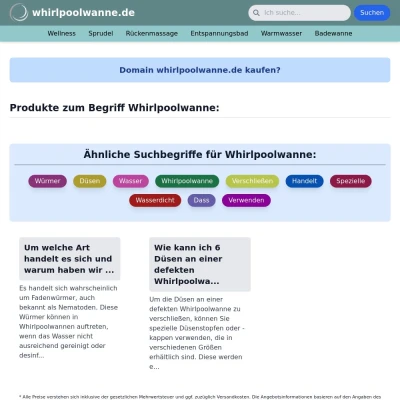 Screenshot whirlpoolwanne.de