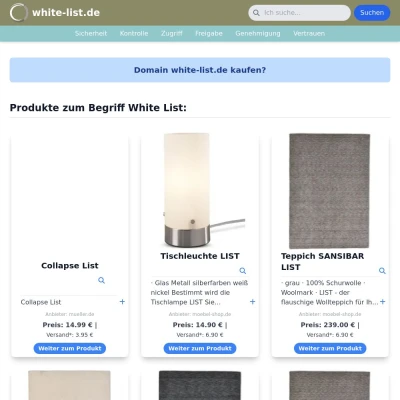 Screenshot white-list.de