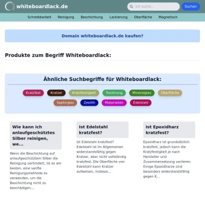 Screenshot whiteboardlack.de