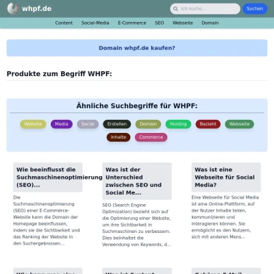 Screenshot whpf.de