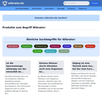 Screenshot wibrator.de