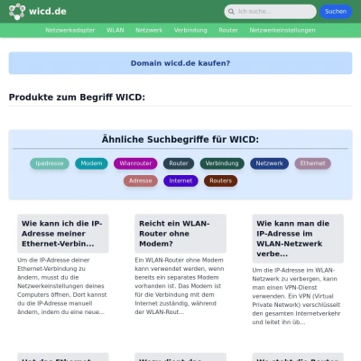 Screenshot wicd.de