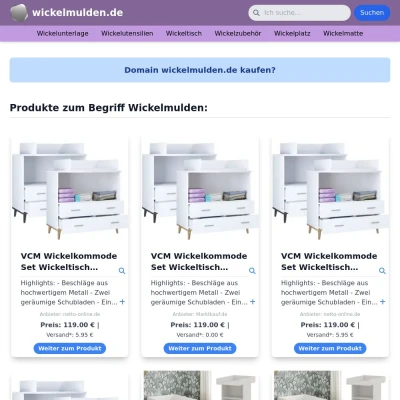 Screenshot wickelmulden.de