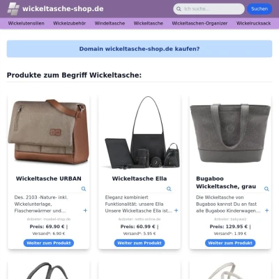 Screenshot wickeltasche-shop.de