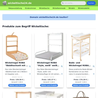 Screenshot wickeltische24.de