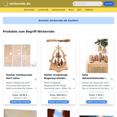 Screenshot wickerode.de