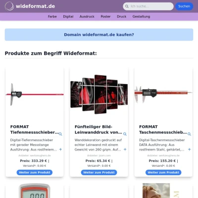 Screenshot wideformat.de