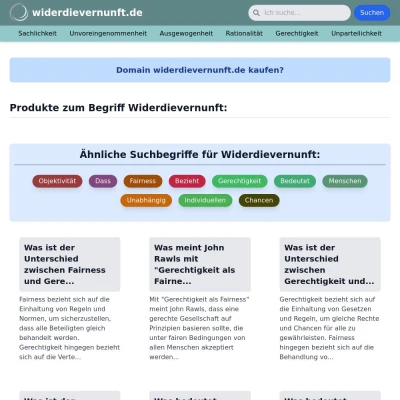 Screenshot widerdievernunft.de