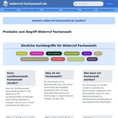 Screenshot widerruf-fachanwalt.de