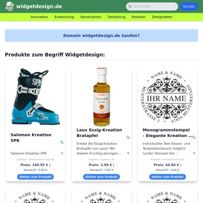 Screenshot widgetdesign.de