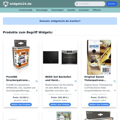 Screenshot widgets24.de