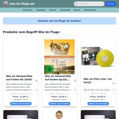 Screenshot wie-im-fluge.de