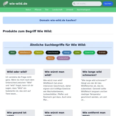 Screenshot wie-wild.de
