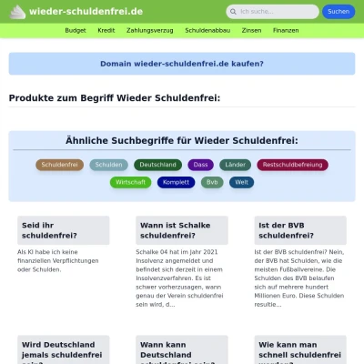 Screenshot wieder-schuldenfrei.de