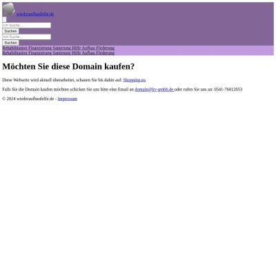 Screenshot wiederaufbauhilfe.de