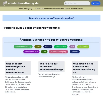 Screenshot wiederbewaffnung.de