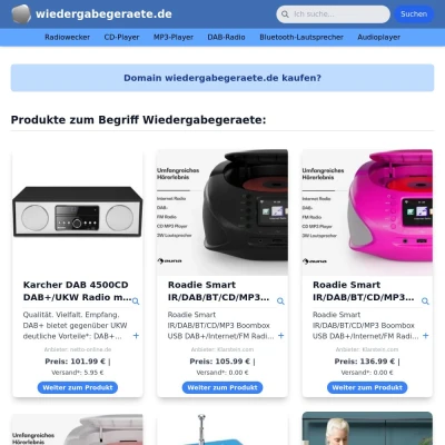 Screenshot wiedergabegeraete.de