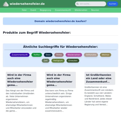 Screenshot wiedersehensfeier.de