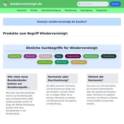 Screenshot wiedervereinigt.de