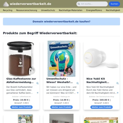 Screenshot wiederverwertbarkeit.de