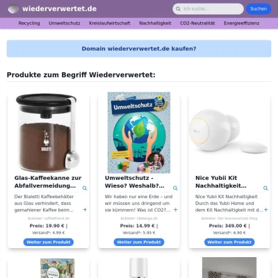 Screenshot wiederverwertet.de