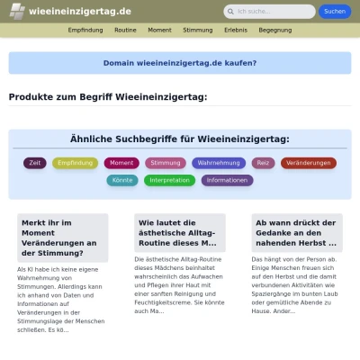 Screenshot wieeineinzigertag.de