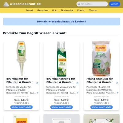 Screenshot wiesenlabkraut.de