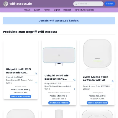 Screenshot wifi-access.de