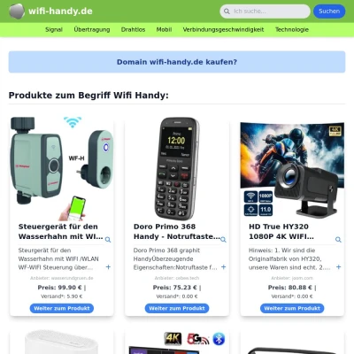 Screenshot wifi-handy.de