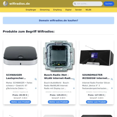 Screenshot wifiradios.de