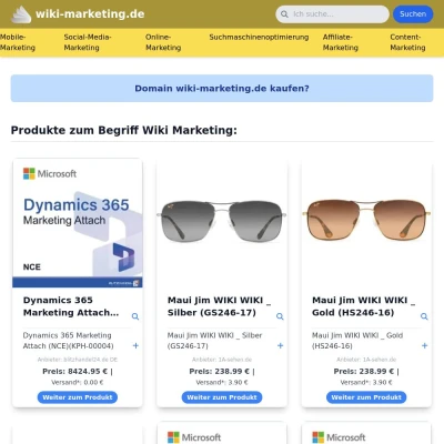 Screenshot wiki-marketing.de