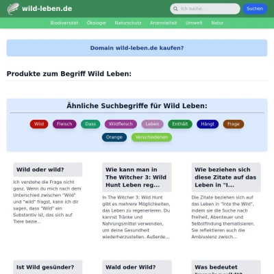 Screenshot wild-leben.de