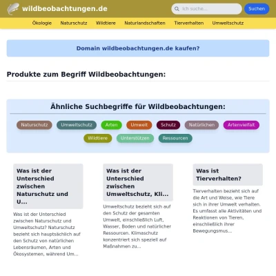 Screenshot wildbeobachtungen.de