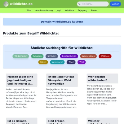 Screenshot wilddichte.de