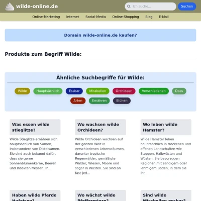 Screenshot wilde-online.de